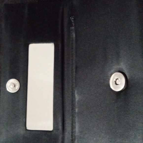 Black Satin La Regale Clutch/Crossbody/Shoulder purse - Picture 7 of 10